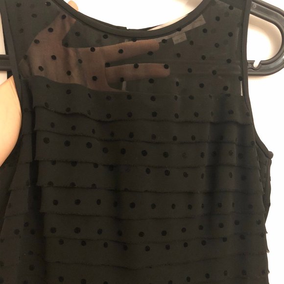 LOFT Little Black Dress with Silky Gauze - Picture 4 of 4